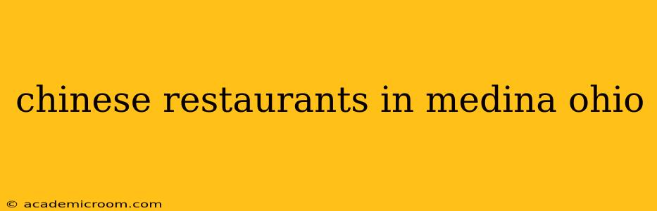 chinese restaurants in medina ohio