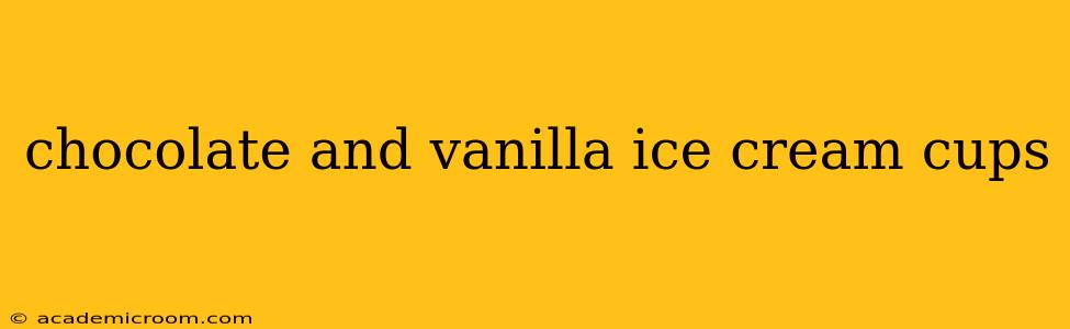 chocolate and vanilla ice cream cups