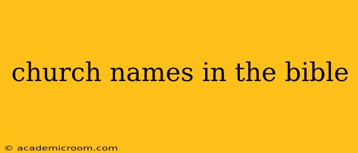 church names in the bible