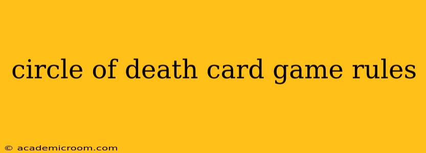 circle of death card game rules