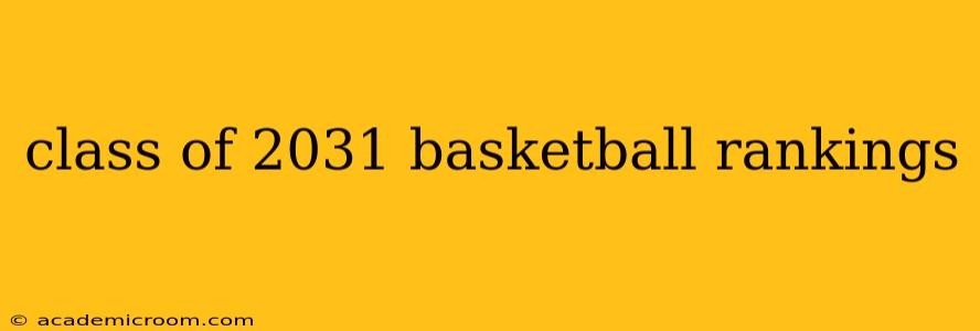 class of 2031 basketball rankings