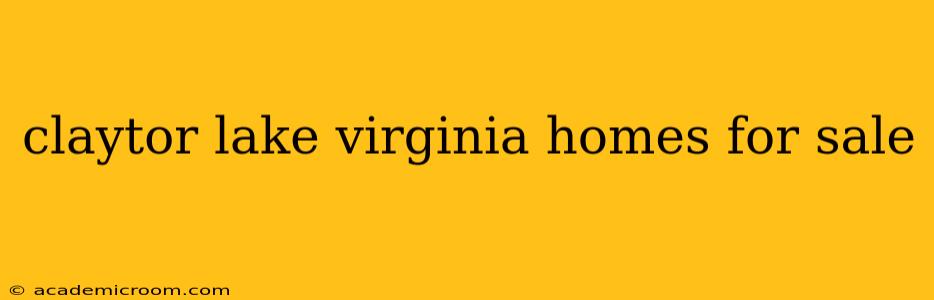 claytor lake virginia homes for sale