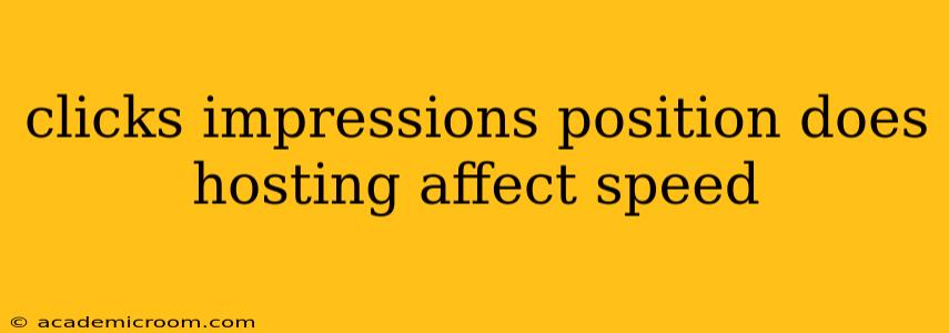 clicks impressions position does hosting affect speed