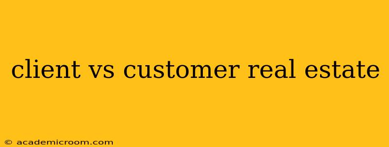 client vs customer real estate