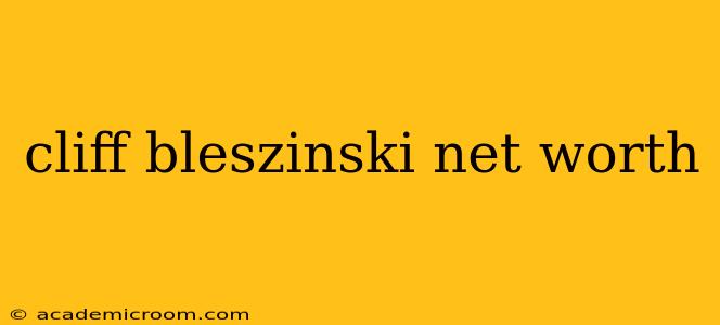 cliff bleszinski net worth