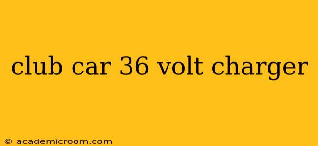 club car 36 volt charger