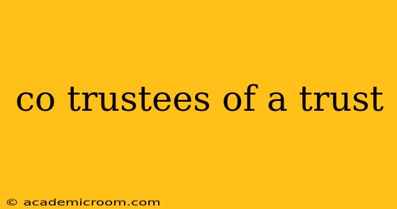 co trustees of a trust