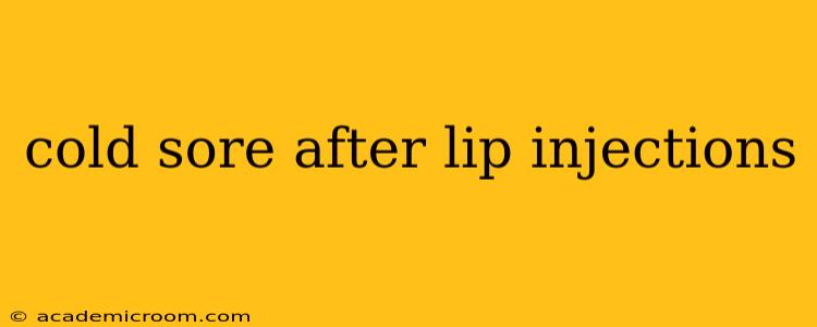 cold sore after lip injections