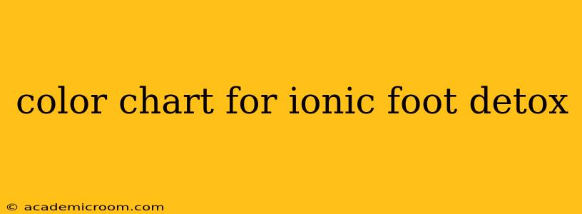 color chart for ionic foot detox