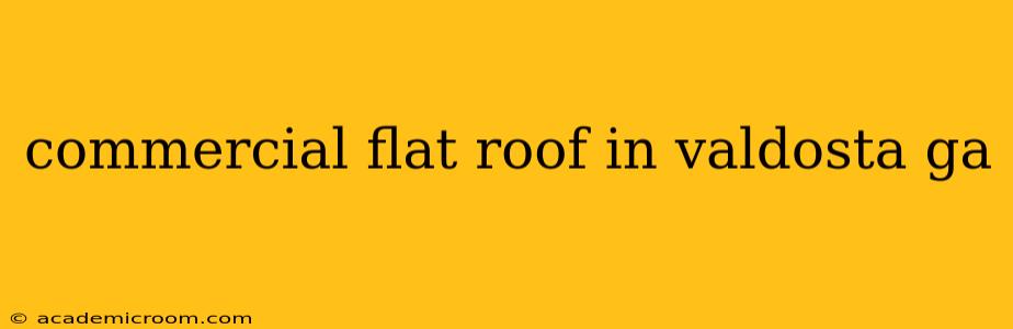 commercial flat roof in valdosta ga