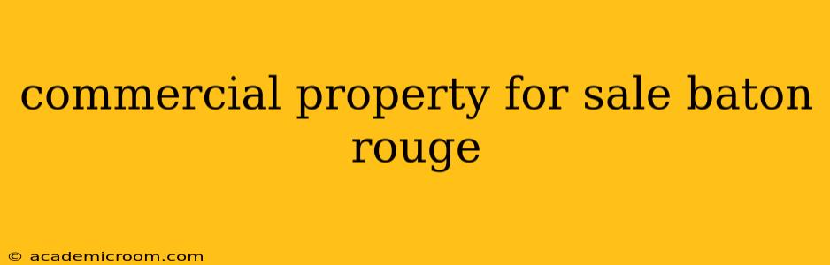 commercial property for sale baton rouge