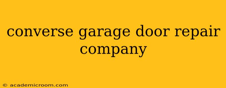 converse garage door repair company
