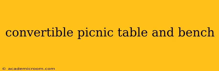 convertible picnic table and bench