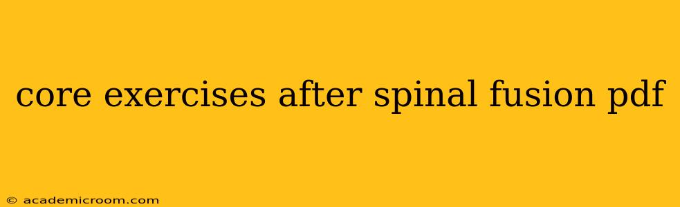 core exercises after spinal fusion pdf