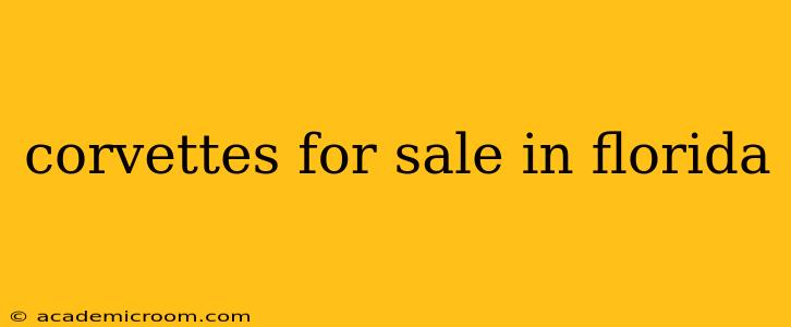 corvettes for sale in florida