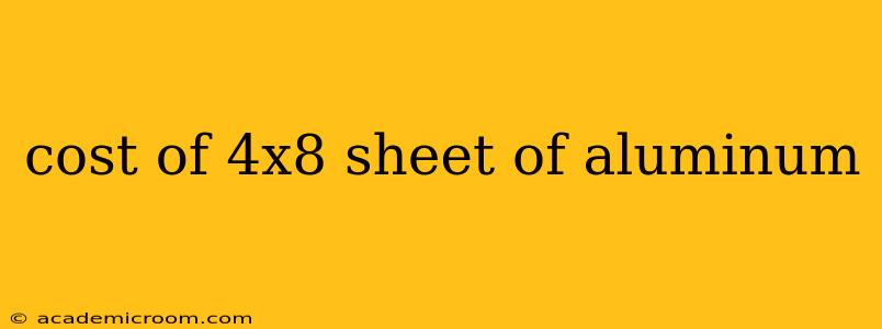 cost of 4x8 sheet of aluminum