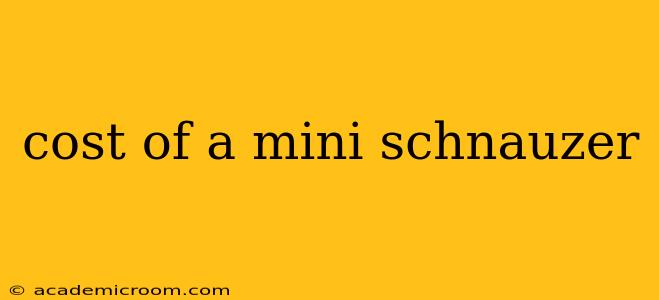 cost of a mini schnauzer