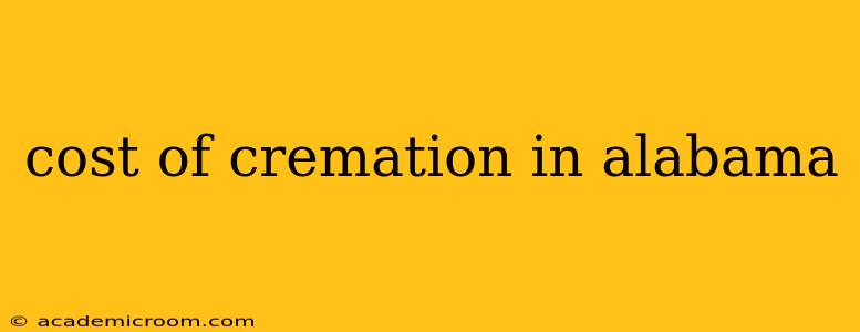 cost of cremation in alabama