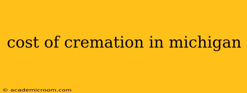 cost of cremation in michigan