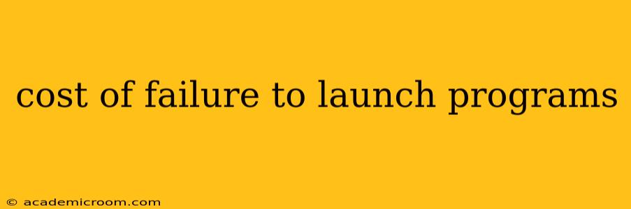 cost of failure to launch programs