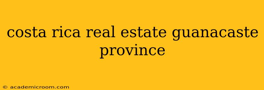 costa rica real estate guanacaste province