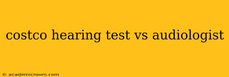 costco hearing test vs audiologist