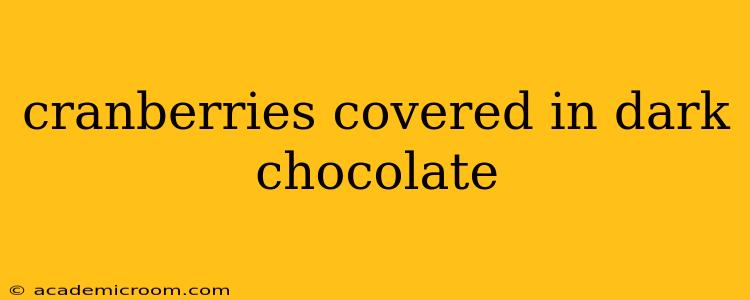 cranberries covered in dark chocolate