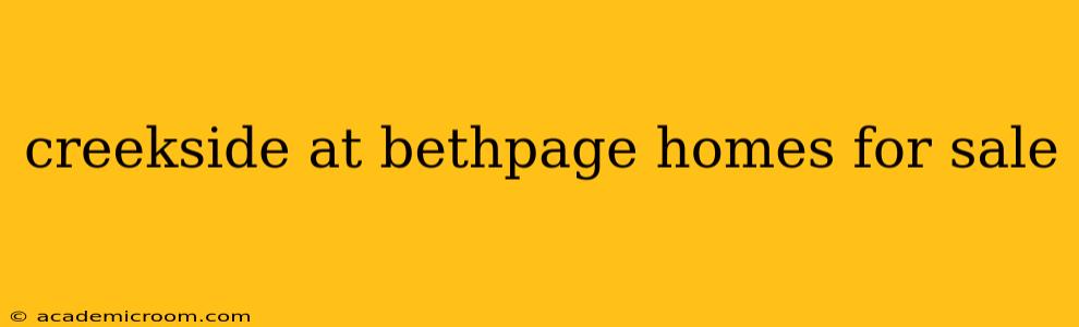 creekside at bethpage homes for sale