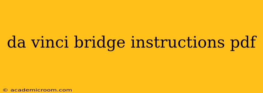 da vinci bridge instructions pdf