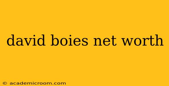 david boies net worth