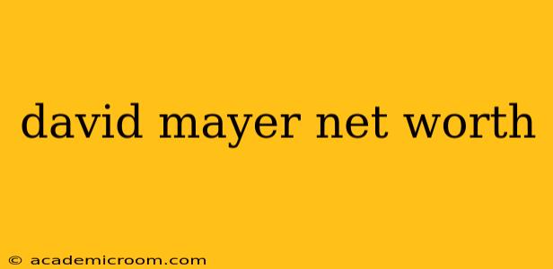 david mayer net worth