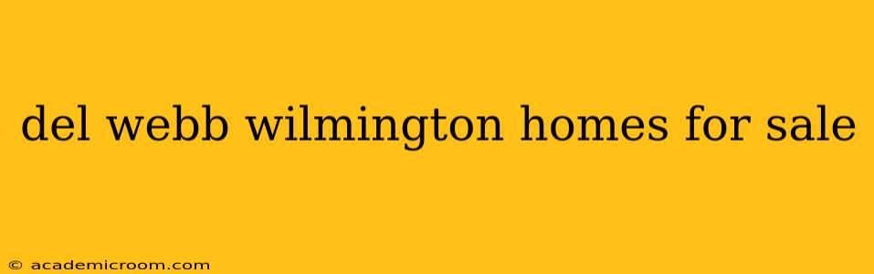 del webb wilmington homes for sale