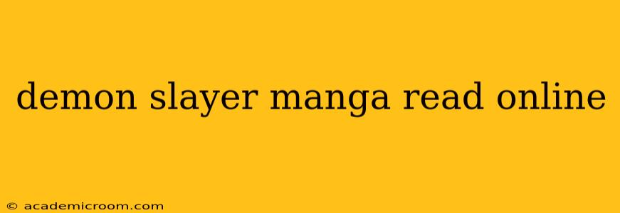 demon slayer manga read online