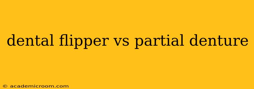 dental flipper vs partial denture