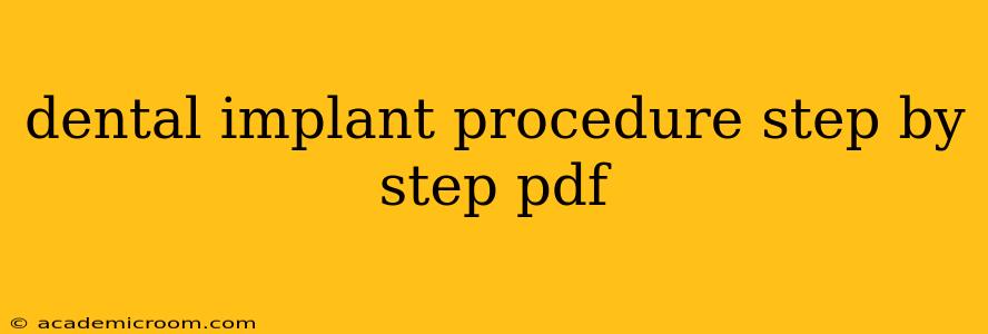 dental implant procedure step by step pdf