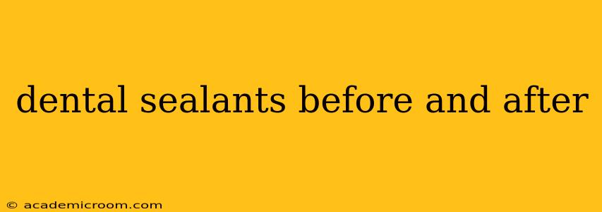 dental sealants before and after