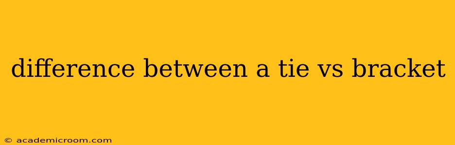 difference between a tie vs bracket