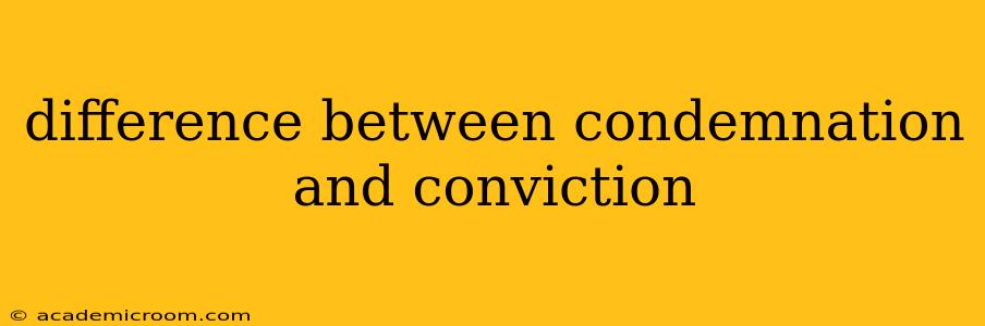 difference between condemnation and conviction