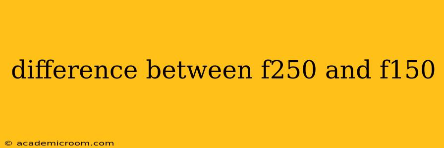 difference between f250 and f150