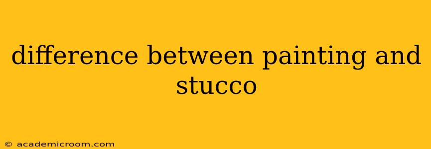 difference between painting and stucco