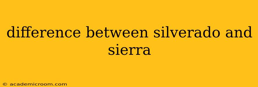 difference between silverado and sierra