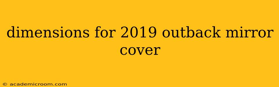 dimensions for 2019 outback mirror cover