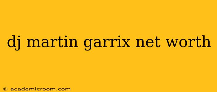 dj martin garrix net worth