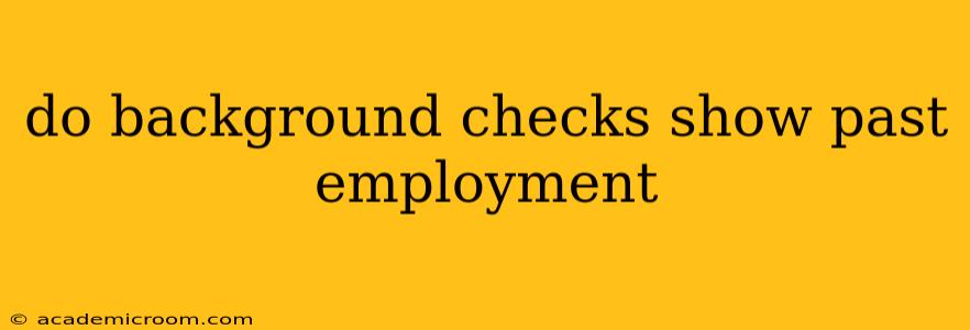 do background checks show past employment