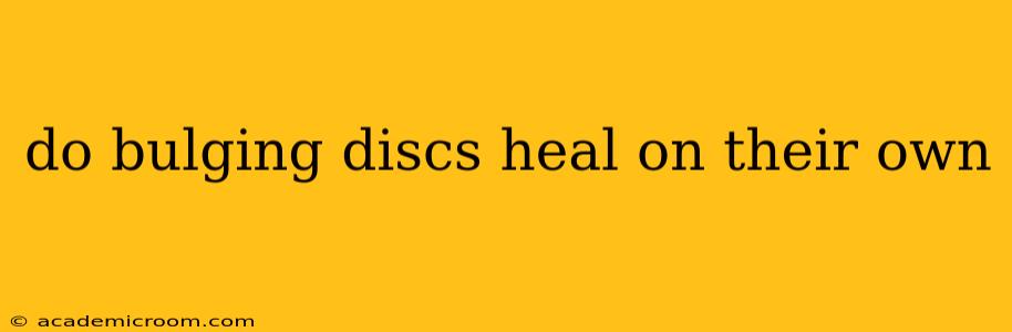 do bulging discs heal on their own