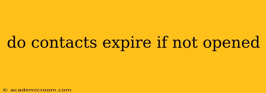 do contacts expire if not opened
