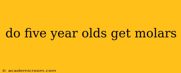 do five year olds get molars