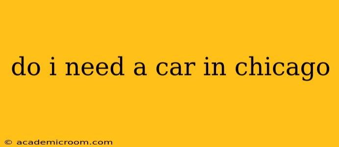 do i need a car in chicago