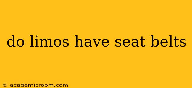 do limos have seat belts