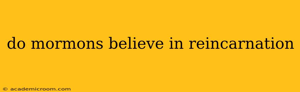 do mormons believe in reincarnation